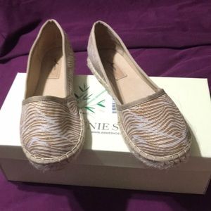 Annie camel zebra print loafers